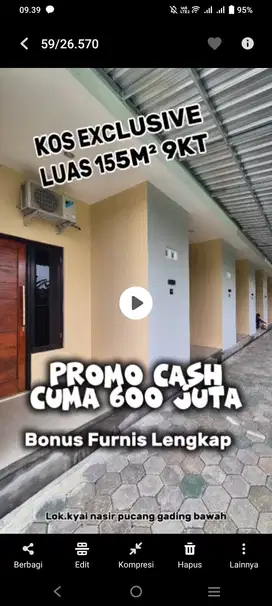 Kos di pucang gading bawah, strategis 4 menit ke Kampus Stifar