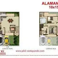 Dijual Rumah Cluster Springville Uk 10x15 Type Alamanda Pik2