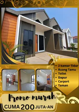 RUMAH 2 KAMAR DENGAN DESAIN YANG MODERN DAN LOKASI STRATEGIS