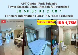 APT Capitol Park Salemba tower Emerald lantai rendah full furnished