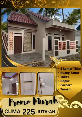 RUMAH MURAH 2 KAMAR DESAIN MODERN AKSES STRATEGIS MULAI DARI 235JUTAAN