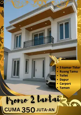 RUMAH MURAH 2 LANTAI AKSES STRATEGIS MULAI DARI 365 JUTAAN