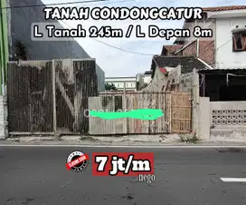 Tanah sangat strategis pinggir jalan besar condongcatur cocok usaha