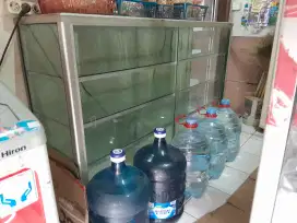 jual cepat etalase 1,5 m x40 x 100 silver