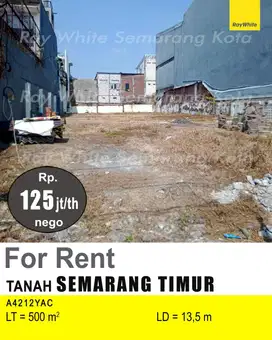 DISEWAKAN TANAH DI SEMARANG TIMUR A4212