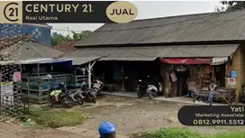 DIJUAL TANAH DAN BANGUNAN JUAL HITUNG TANAH SAJA DI JALAN RAYA JONGGOL