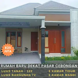 RUMAH BARU DEKAT PASAR CEBONGAN MLATI