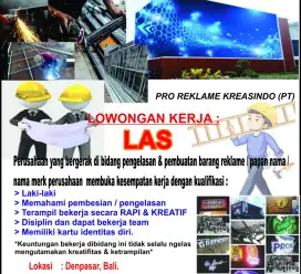 Lowongan las helper peladen