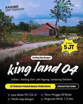 Tanah Kavling DP 5Juta Jati Agung Siap Bangun Dekat Dengan Tol