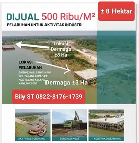 Dermaga 8 Ha Gasing TAA Tanjung api Murah palembang tanah sungai musi