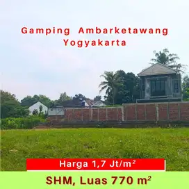 Tanah Villa Area Ambarketawang Gamping Yogyakarta SHM Pekarangan