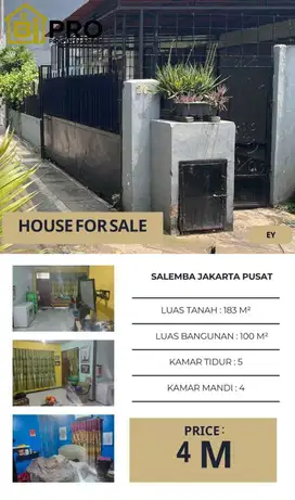 Salemba, Jakarta Pusat, strategis, harga terbaik