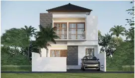 Rumah baru 2 lantai tahap finishing di sading mengwi badung