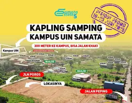 TANAH 300 METER DI SAMPING KAMPUS UIN SAMATA