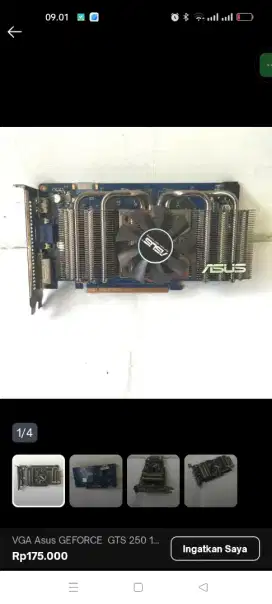 Vga Asus GeForce GTS 250 1gb 256bit