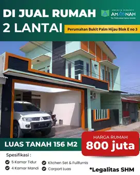 RUMAH 2 LANTAI 800 JUTA BANDAR LAMPUNG