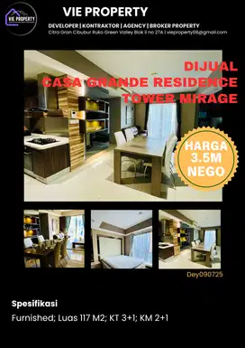 Dijual Apartemen Mewah di Casa Grande Residence