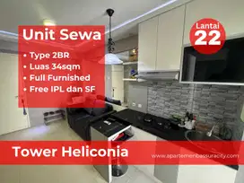Sewa 2BR furnished tower H apartment Bassura City
