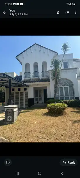 DISEWAKAN RUMAH BAGUS DI FORESTA BSD , LUAS TANAH 387m2, 2 lantai