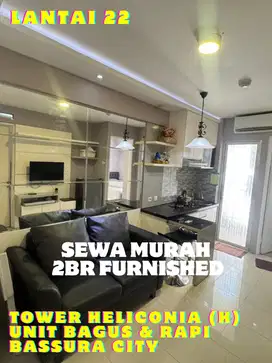 SEWA MURAH 2BR FULL FURNISHED KEREN TOWER H APARTEMEN BASSURA CITY
