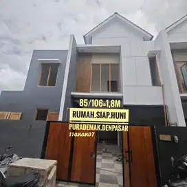 Rumah 3 kamar siap huni cluster onegate security Pura Demak denpasar