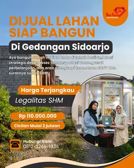 investasi tanah menguntungkan di gedangan sidoarjo sertifikat SHM