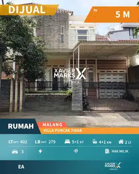 Dijual Rumah Cakep, Luas + Private Pool Di Villa Puncak Tidar, Malang