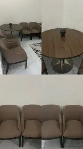 Meja bundar dengan 4 kursi