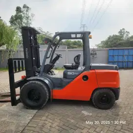 TOYOTA FORKLIFT SECOND 8FD50 MAST 5 METER TAHUN 2020
