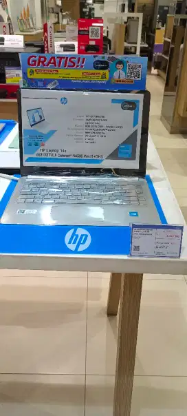 Laptop HP Celeron N4500 8/512GB Silver (Kredit Tanpa DP)