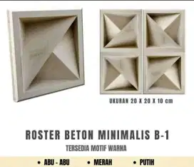 Rosterbeton minimalis macam motif