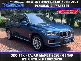 7 seater Odo=14k TAX=MARET2026 Bunga=4,7% BMW X5 Xdrive 40i Xline 2021