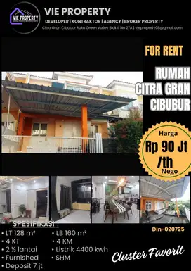 Di Seqakan Rumah Cantik Full Furnish. CitraGran Cibubur.