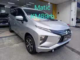 Mitsubishi xpander exceed a/t km89rb silver matic exeed expander at