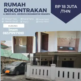 Disewakan/Dikontrakan Rumah UMS