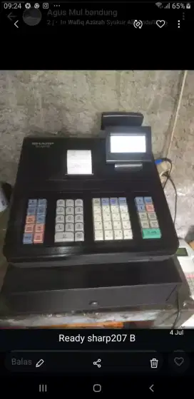 MESIN KASIR / CASH REGISTER SHARP 207B