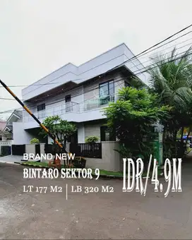 Rumah Brand new bintaro sektor 9 dekat MCD Siap Huni