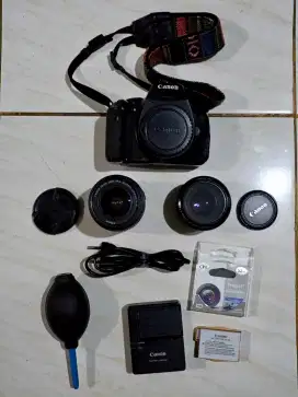 Kamera DSLR Canon 600D kit 18-55mm + Canon 50mm Mark II