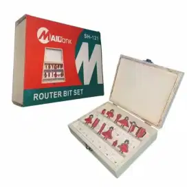 MAILTANK MATA PROFIL KECIL  I/4SET 12PCS ROUTER BIT SET mata ukir kayu