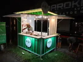 Rombong kontainer gerobak kontainer booth kontainer