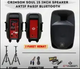 Salon speaker aktif 15in crimson karaoke acara kantor cafe sekolah
