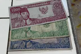 Uang kuno 1000 rupiah sukarno tahun 1964
