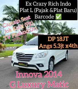 Innova G Luxury 2014 AT Matic V Lux Captain Seat Putih White 2013 2012