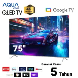 AQUA QLED 4K UHD 75 Google TV Dolby Atmos AQT-75S800UX HDR10 Framless