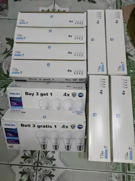 LAMPU LED PHILIPS 11 WATT 10 PACK = 40 BIJI