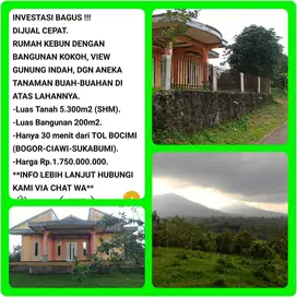 Villa murah view indah+kebun buah 30 menit dr tol Parungkuda-Sukabumi