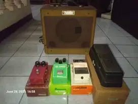 Jual sepaket ampli fender tweed bronco USA + efek pedal