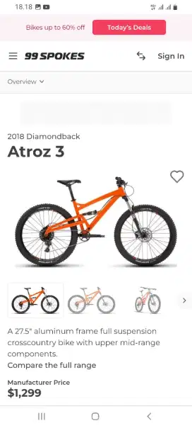 DH USA DIAMONDBACK ATROZ 3 Uk 27,5