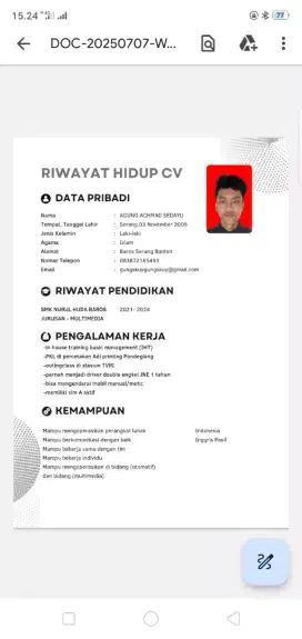 cari loker apa aja pengalaman bawa double