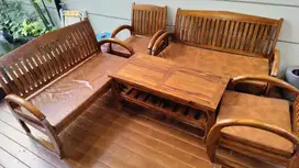 Meja kursi jati set tamu minimalis